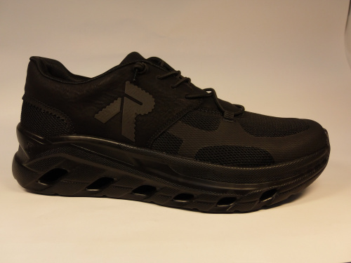 Rieker (п/бот. муж. черные, шнур., лето)