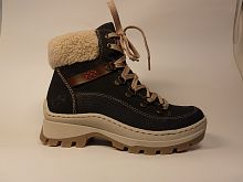 Rieker (бот.жен. синие, шнур, молния д/сез.)