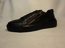 JONNY FIRE (п/бот. муж. черные, шнур/молн., лето)