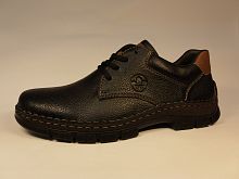 Rieker (п/бот.муж. черные, шнурки, лето)