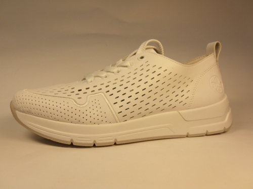 Rieker (п/бот. жен. белые шн. отв, лето)